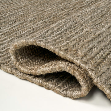 Griffin Rustic Farmhouse Woven Jute Solid Area Rug